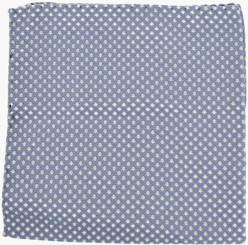 Esarfe CORNELIANI Polka Dots Silk Pocket Square Blue Barbati (BM 19502966) 1