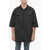 Rick Owens Short Sleeved Tommy Overshirt With Double Breast Pocket Black