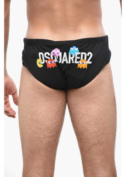 Slipi DSQUARED2 Solid Color Swim Brief Black Barbati (BM 19502981) 2