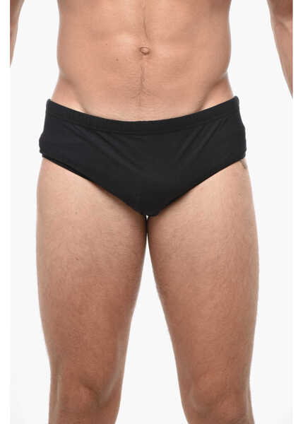 Slipi DSQUARED2 Solid Color Swim Brief Black Barbati (BM 19502981) 1