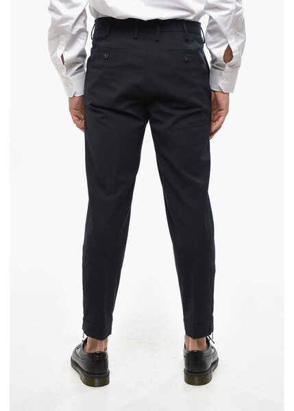 Pantaloni casual Neil Barrett Jamie Slim Pants With Zip At The Cuffs Midnight Blue Barbati (BM 19503026) 2
