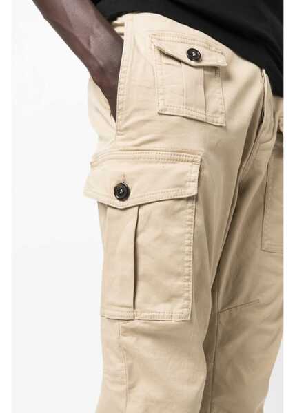Pantaloni casual DSQUARED2 Cotton Stretch Pants Beige Barbati (BM 19503029) 5