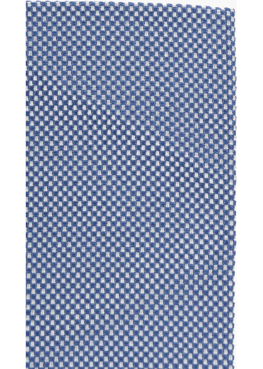 Esarfe CORNELIANI Two-Tone Pure Silk Pocket Square Blue Barbati (BM 19503035) 2