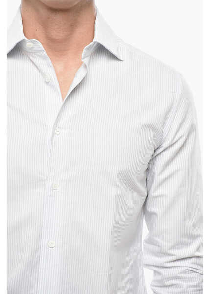 Camasi casual CORNELIANI Balanced Stripe Cotton Shirt With Standard Collar White Barbati (BM 19503038) 3