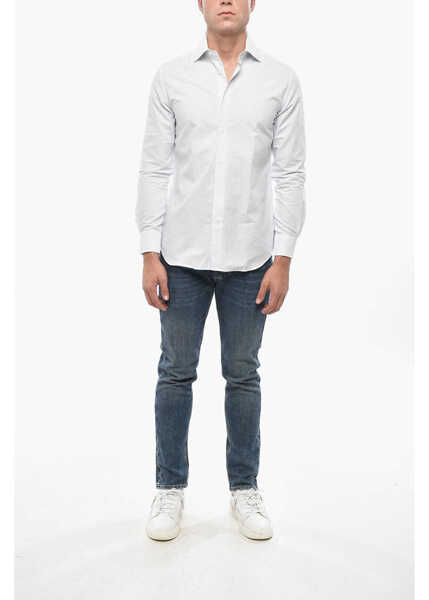 Camasi casual CORNELIANI Balanced Stripe Cotton Shirt With Standard Collar White Barbati (BM 19503038) 4