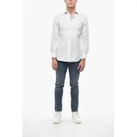 Camasi CORNELIANI pentru Barbati - Camasi casual CORNELIANI Balanced Stripe Cotton Shirt With Standard Collar White Barbati (BM 19503038) - B-mall.ro