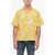 Neil Barrett Short Sleeved Shirt With All-Over Thunderbolt Print Yellow