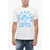 DSQUARED2 Maxi Printed Frontal Crew-Neck T-Shirt White