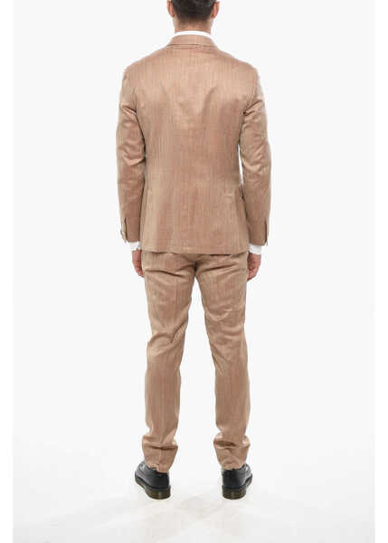 Costume CORNELIANI Virgin-Wool Silk Academy Soft Unlined Suit In Herringbone Mo Orange Barbati (BM 19503059) 4