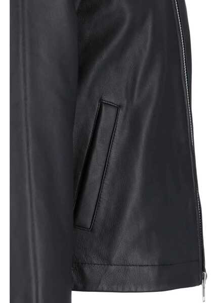 Geci de piele SUNFLOWER Short Leather Jacket BLACK Barbati (BM 19503116) 3