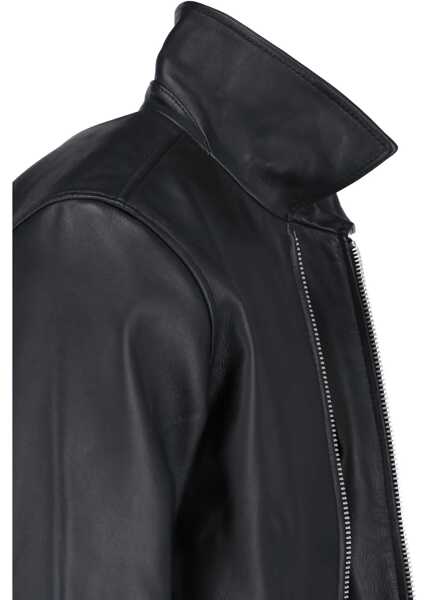 Geci de piele SUNFLOWER Short Leather Jacket BLACK Barbati (BM 19503116) 5