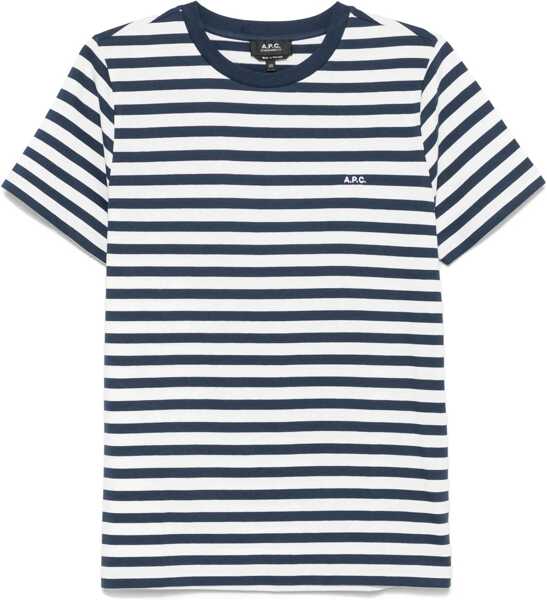Tricouri A.P.C. Striped T-Shirt BLUE Femei (BM 19503128) 1