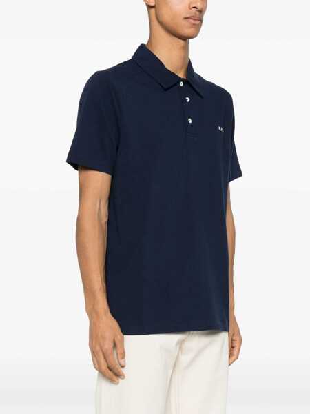 Tricouri Polo A.P.C. Standard Pole BLUE Barbati (BM 19503146) 3