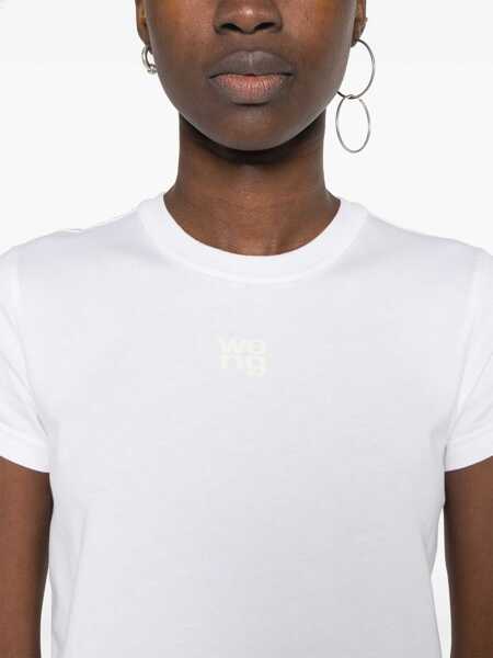 Tricouri Alexander Wang Essential Shrunk T-Shirt WHITE Femei (BM 19503173) 5