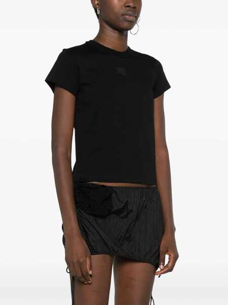 Tricouri Alexander Wang Essential Shrunk T-Shirt BLACK Femei (BM 19503185) 3