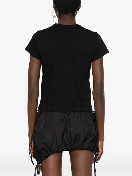 Tricouri Alexander Wang Essential Shrunk T-Shirt BLACK Femei (BM 19503185) 4