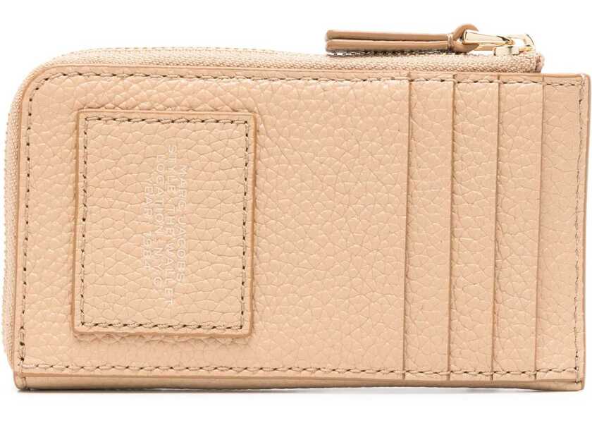 Portofele Marc Jacobs Leather Card Holder BEIGE Femei (BM 19503188) 2