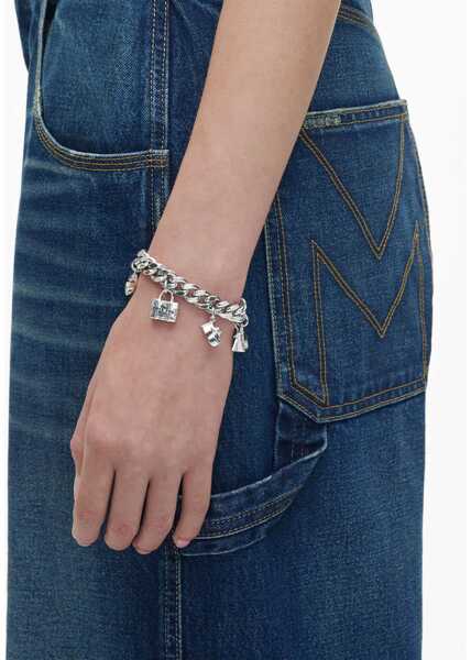 Bratari Marc Jacobs The Mini Icon Charm Chain Bracelet SILVER Femei (BM 19503251) 3