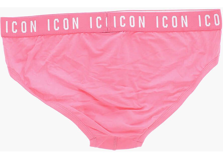 Chiloti DSQUARED2 Stretch Cotton Briefs With Logoed Waistband Pink Barbati (BM 19508966) 2