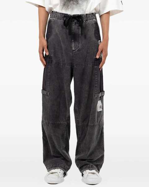 Pantaloni casual MAISON MIHARA YASUHIRO Cargo pocket drawstring Trousers BLACK Barbati (BM 19508999) 2
