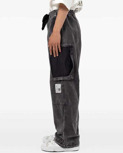 Pantaloni casual MAISON MIHARA YASUHIRO Cargo pocket drawstring Trousers BLACK Barbati (BM 19508999) 3