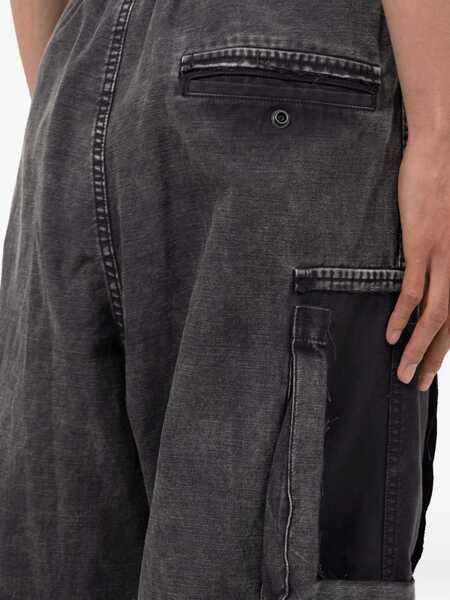 Pantaloni casual MAISON MIHARA YASUHIRO Cargo pocket drawstring Trousers BLACK Barbati (BM 19508999) 5