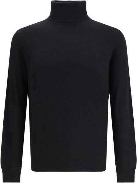 Pulovere ARAGONA CASHMERE Regular fit turtleneck Sweater BLACK Barbati (BM 19509011) 2