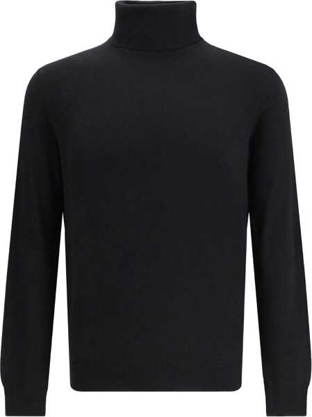 Pulovere ARAGONA CASHMERE Regular fit turtleneck Sweater BLACK Barbati (BM 19509011) 1