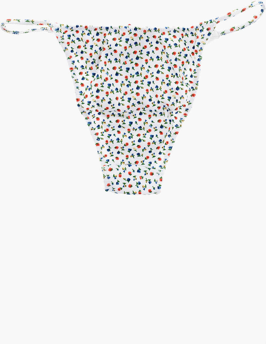 Chiloti DSQUARED2 Floral Patterned Stretch Cotton Briefs White Femei (BM 19509068) 3