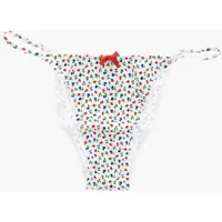 Chiloti Floral Patterned Stretch Cotton Briefs Femei