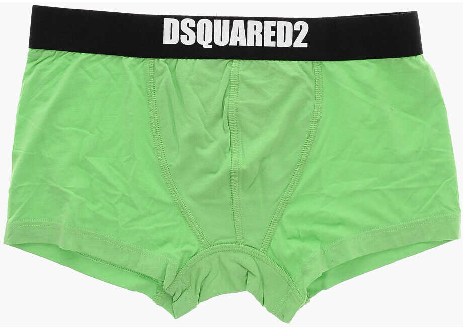 Lenjerie intima DSQUARED2 Modal Blend Trunk With Logoed Waistband Green Barbati (BM 19509086) 1