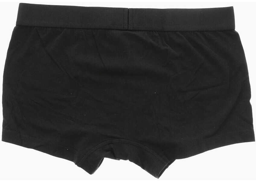 Lenjerie intima DSQUARED2 Stretch Cotton Trunk With Logoed Waistband Black Barbati (BM 19509089) 3