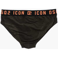 Chiloti pentru Barbati - Chiloti DSQUARED2 Stretch Cotton Icon Briefs With Logoed Waistband Military Green Barbati (BM 19509092) - B-mall.ro