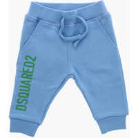 Pantaloni de trening Brushed Cotton Sweatpants With Printed Logo Baieti