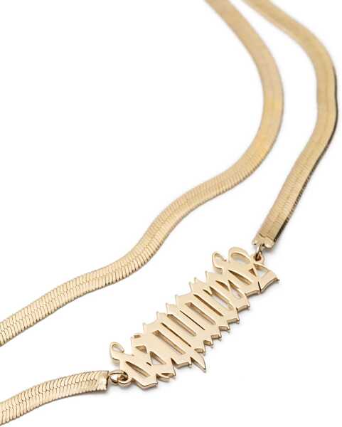 Coliere DSQUARED2 Gold Finish Gothic Brass Necklace Gold Barbati (BM 19509116) 3
