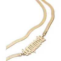 Coliere pentru Barbati - Coliere DSQUARED2 Gold Finish Gothic Brass Necklace Gold Barbati (BM 19509116) - B-mall.ro