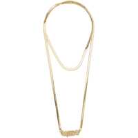 Coliere Gold Finish Gothic Brass Necklace Barbati