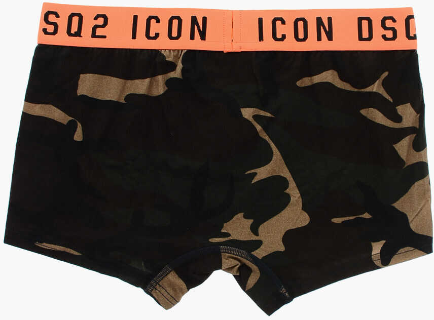 Lenjerie intima DSQUARED2 Camouflage Patterned Stretch Cotton Trunk Military Green Barbati (BM 19509131) 3