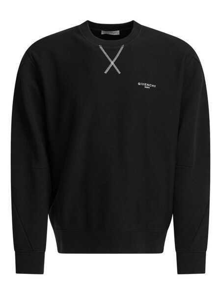 Hanorace Givenchy Couture Seam crewneck sweatshirt Black Barbati (BM 19510608) 1