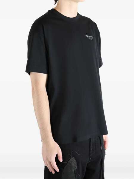 Tricouri Givenchy Cotton t-shirt with logo Black Barbati (BM 19510626) 3