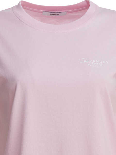 Tricouri Givenchy Fitted crew-neck t-shirt Pink Femei (BM 19510635) 3