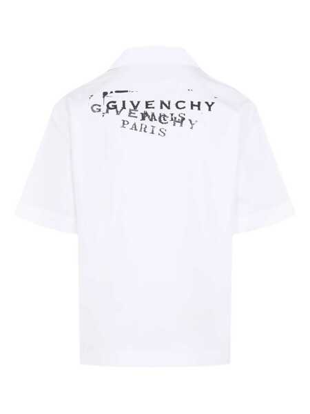 Camasi casual Givenchy Cotton short-sleeved shirt White Barbati (BM 19510641) 2