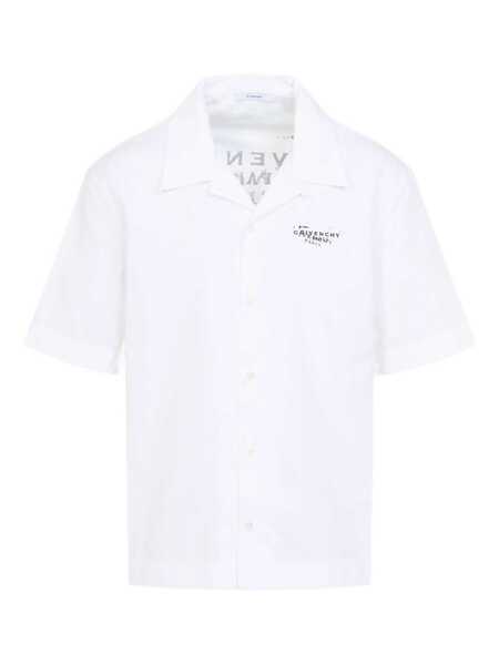 Camasi casual Givenchy Cotton short-sleeved shirt White Barbati (BM 19510641) 1