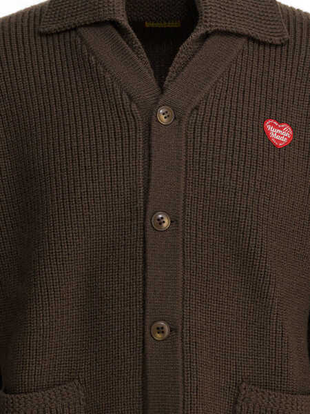 Cardigane HUMAN MADE Wool cardigan Brown Barbati (BM 19510677) 3