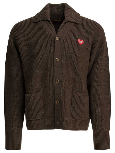 Cardigane HUMAN MADE Wool cardigan Brown Barbati (BM 19510677) 1