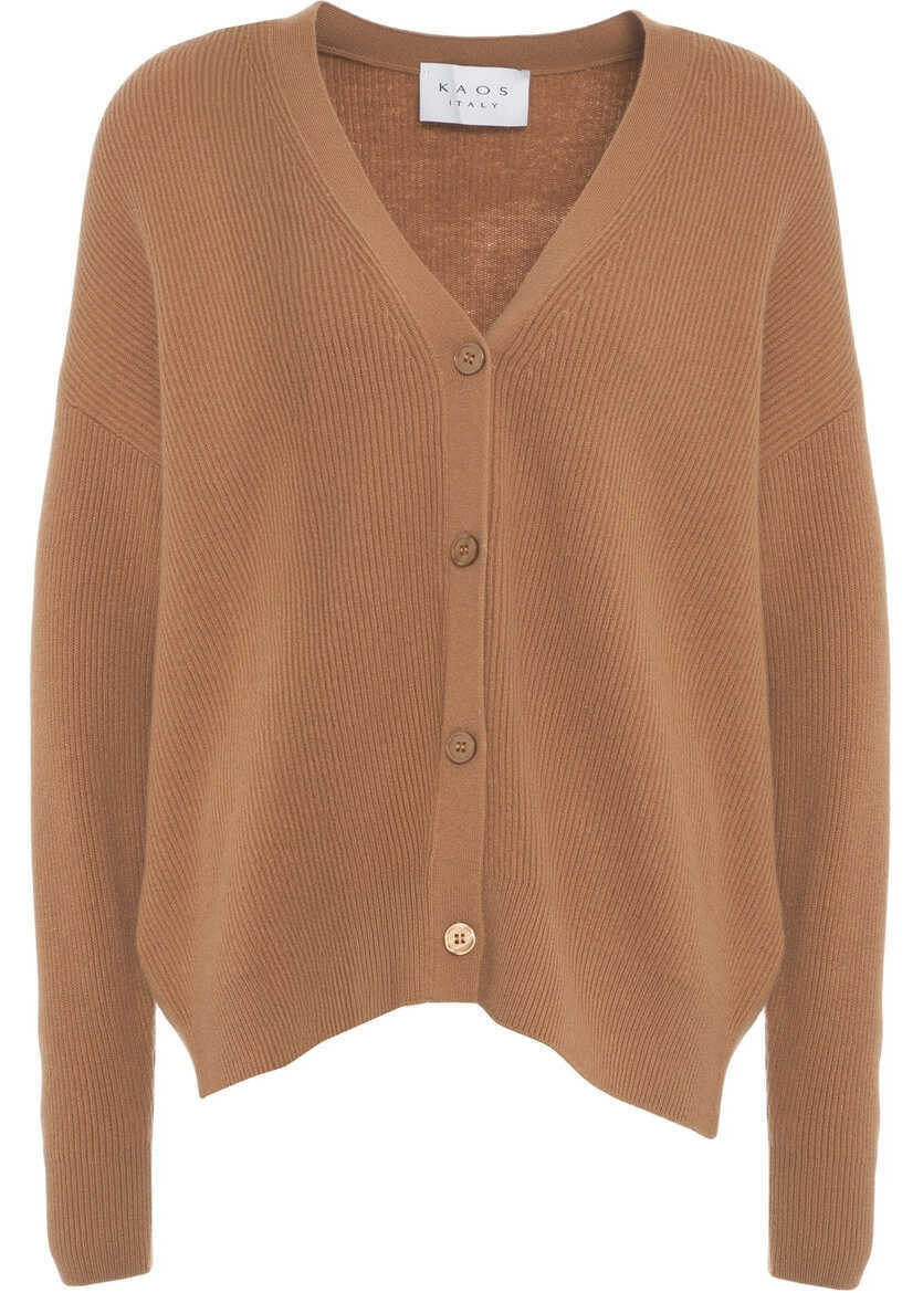 Cardigane Kaos Wool cardigan Brown Femei (BM 19511255) 1
