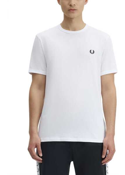 Tricouri Fred Perry T-Shirt With Logo WHITE Barbati (BM 19511579) 2