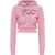 Versace Jeans Couture Cropped Sweatshirt With Logo PINK