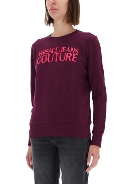 Bluze de trening Versace Jeans Couture Sweatshirt With Logo BORDEAUX Femei (BM 19511630) 4