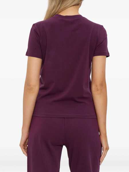 Tricouri Versace Jeans Couture T-Shirt With Logo And Rhinestones BORDEAUX Femei (BM 19511633) 4